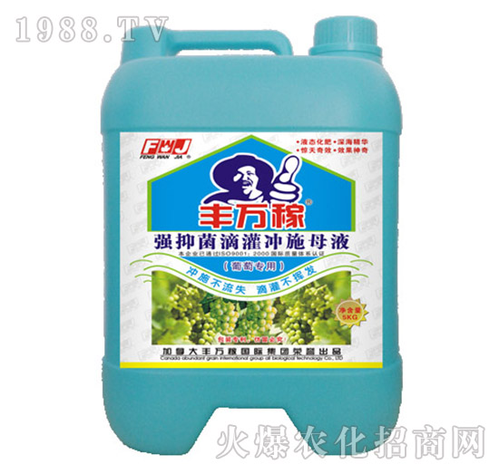 葡萄專(zhuān)用強(qiáng)抑菌滴灌沖施母液-豐萬(wàn)稼