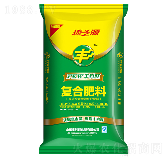 高濃度硫酸鉀復合肥料12-18-15-豐科旺-施可豐