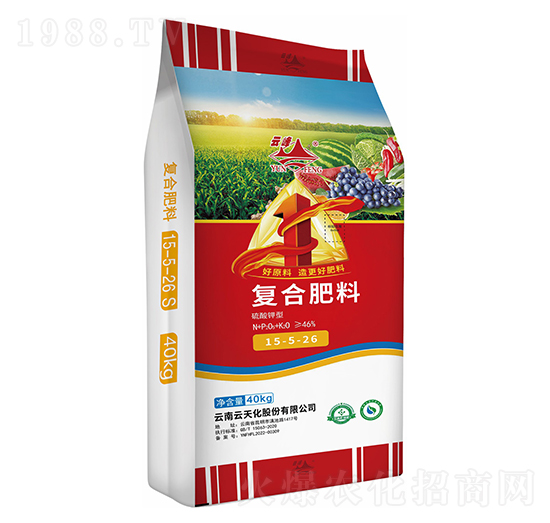 40kg復(fù)合肥料15-5-26-云峰-云天化